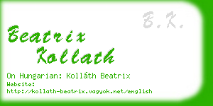 beatrix kollath business card