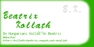 beatrix kollath business card